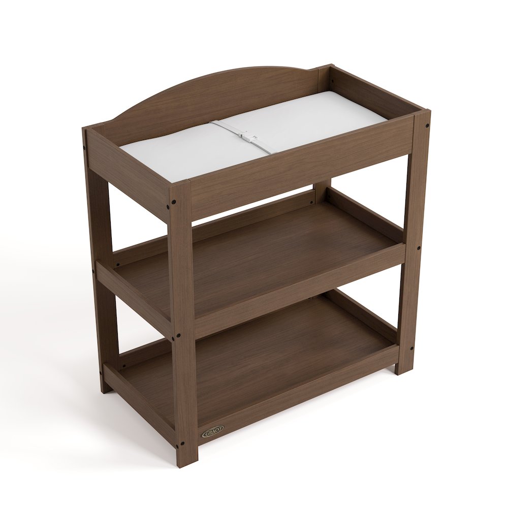 Customizable Changing Table with Water-Resistant Changing Pad - Hazelnut. Picture 12