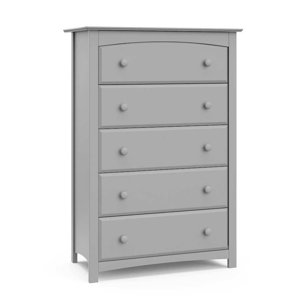 Kenton 5 Drawer Universal Dresser - Pebble Gray. Picture 1