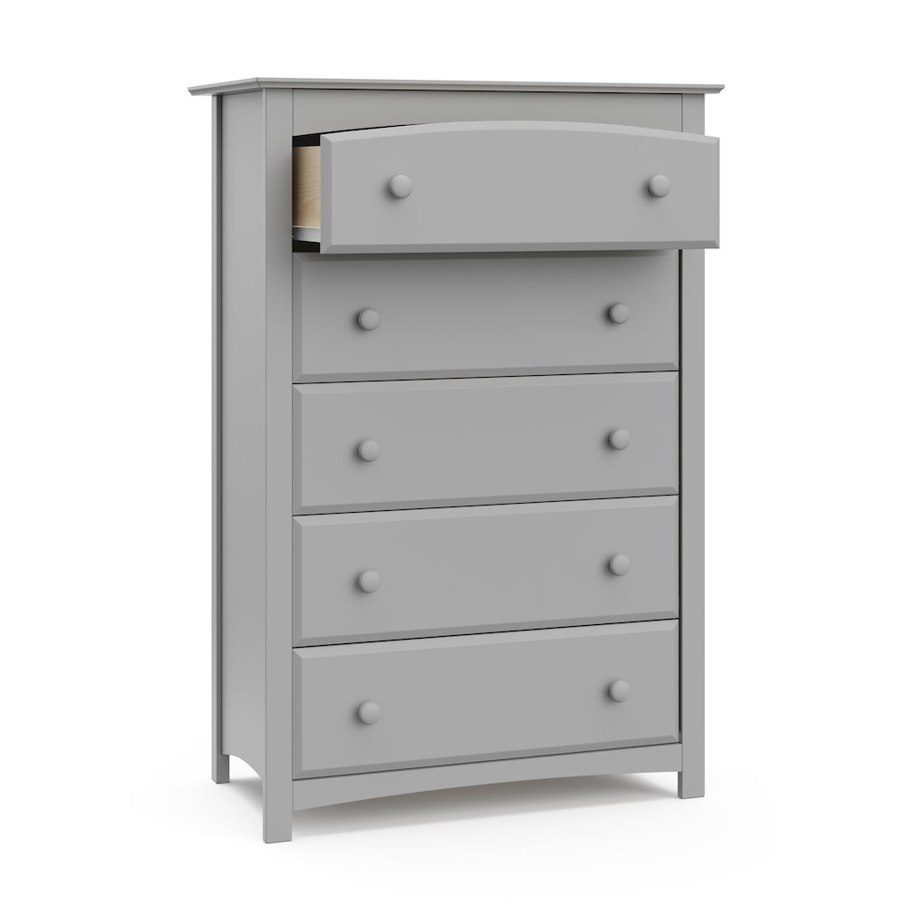 Kenton 5 Drawer Universal Dresser - Pebble Gray. Picture 5