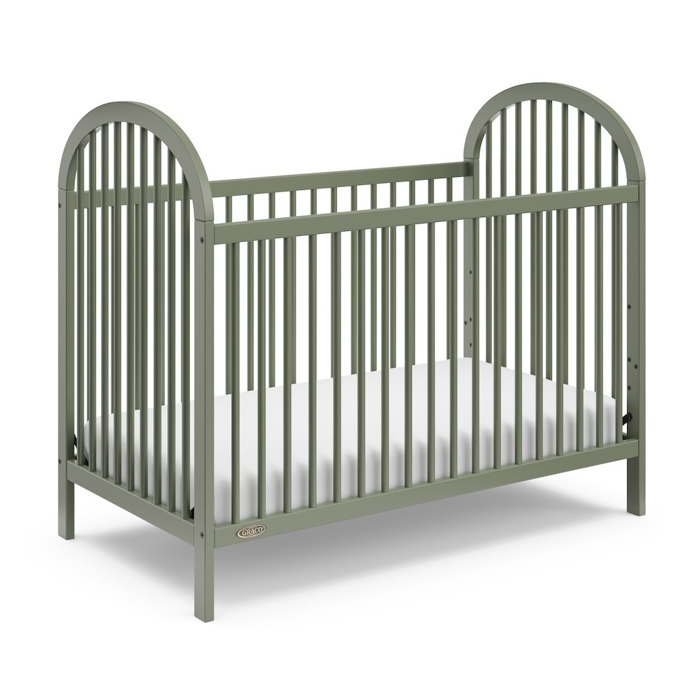 Graco Olivia 3-in-1 Convertible Crib (Olive) – GREENGUARD Gold Certified. Picture 1