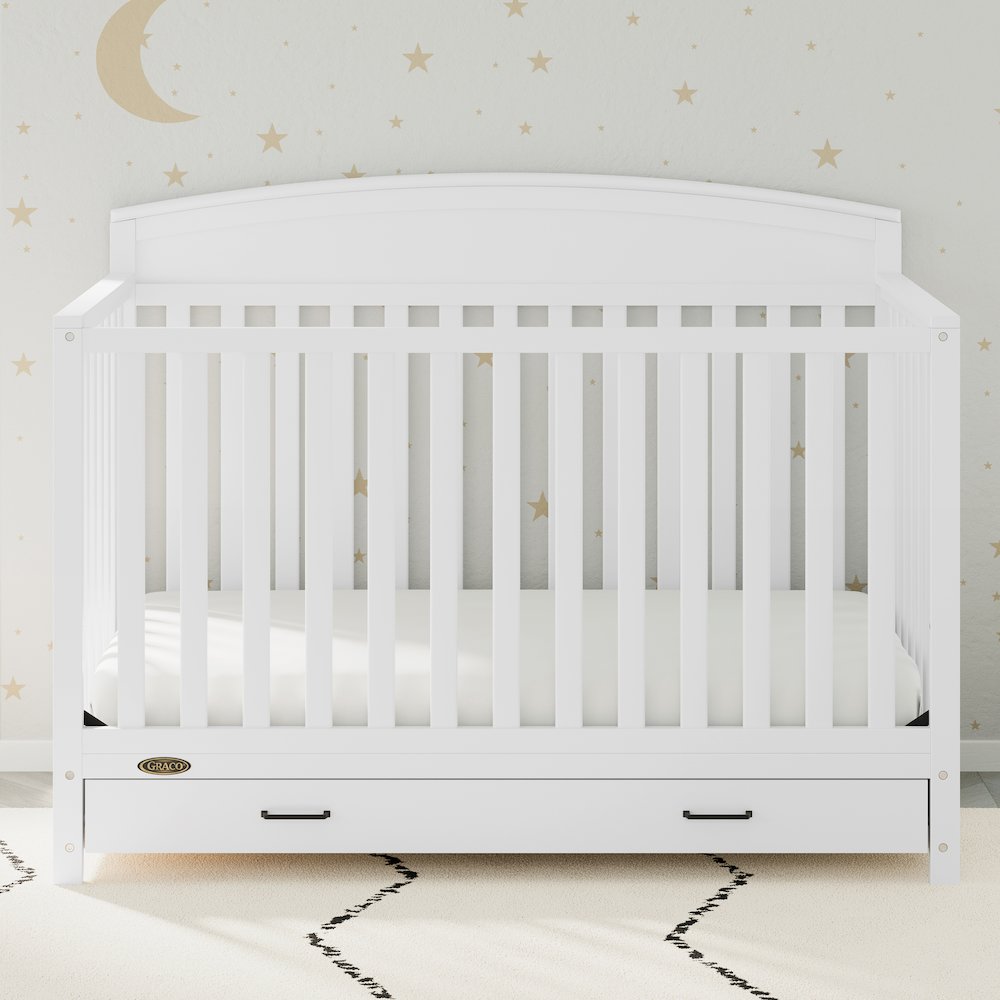 Graco Benton 5-in-1 Convertible Crib with Drawer (White). Picture 2
