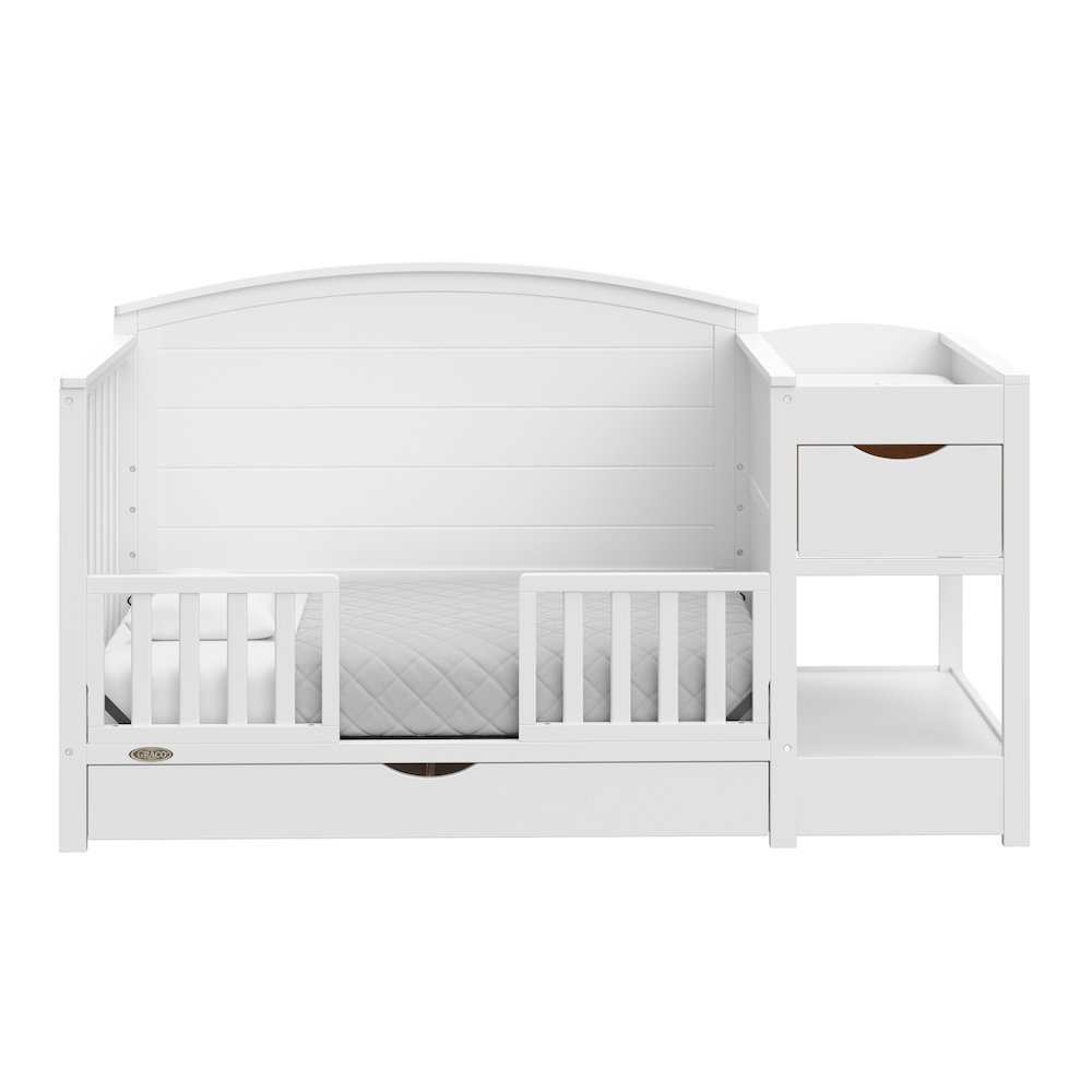 Graco Bellwood 5-in-1 Convertible Crib & Changer with Drawer (White). Picture 11