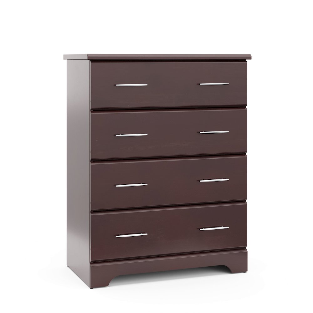 Storkcraft Brookside 4 Drawer Chest (Espresso) – GREENGUARD Gold Certified. Picture 1
