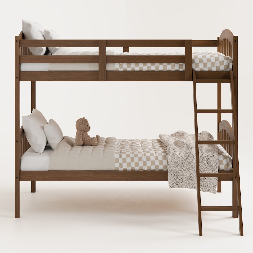 Storkcraft Long Horn Twin-Over-Twin Bunk Bed (Hazelnut). Picture 4