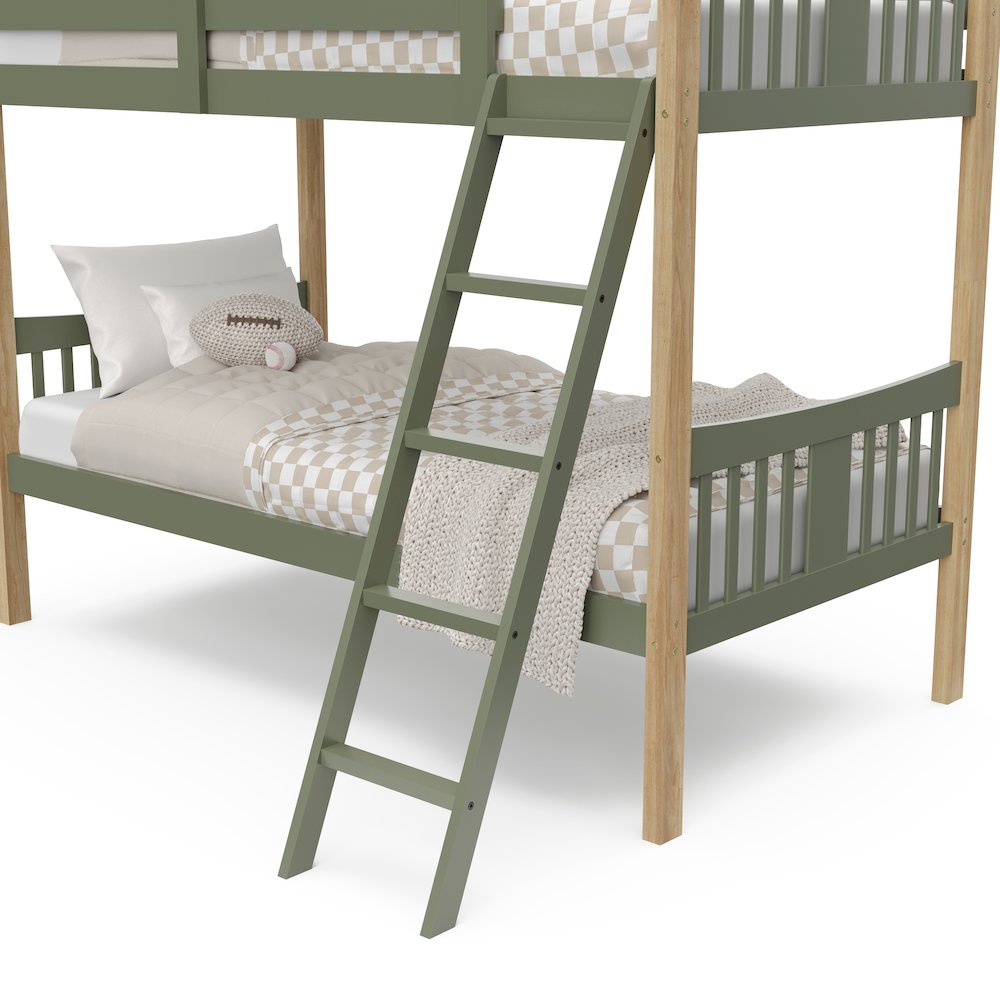 Storkcraft Caribou Twin-over-Twin Bunk Bed (Olive with Natural). Picture 6