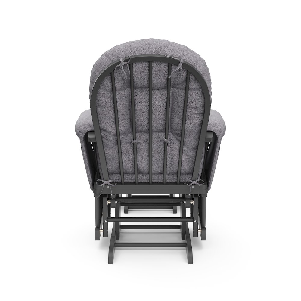 Storkcraft Hoop Glider and Ottoman - Gray with Gray Swirl. Picture 5