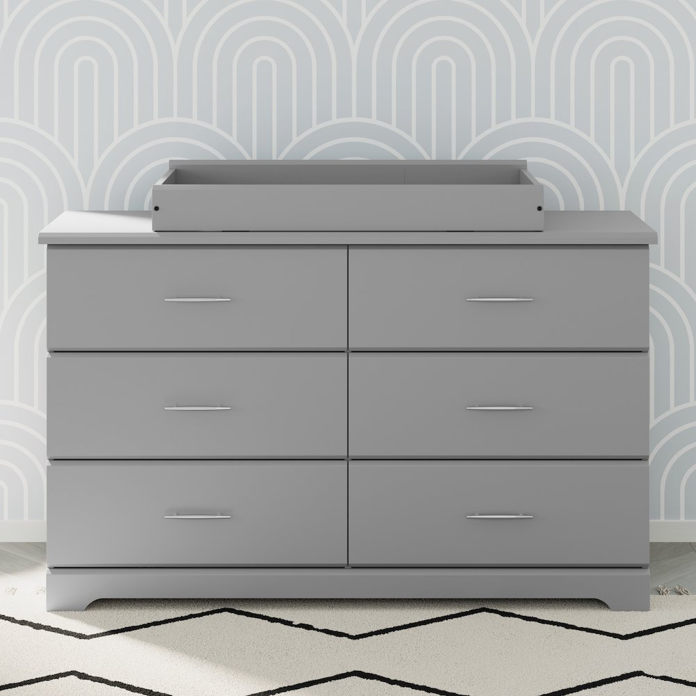 Storkcraft Brookside 6 Drawer Double Dresser (Pebble Gray). Picture 2