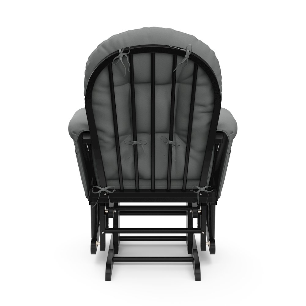 Storkcraft Hoop Glider and Ottoman - Black with Gray. Picture 7