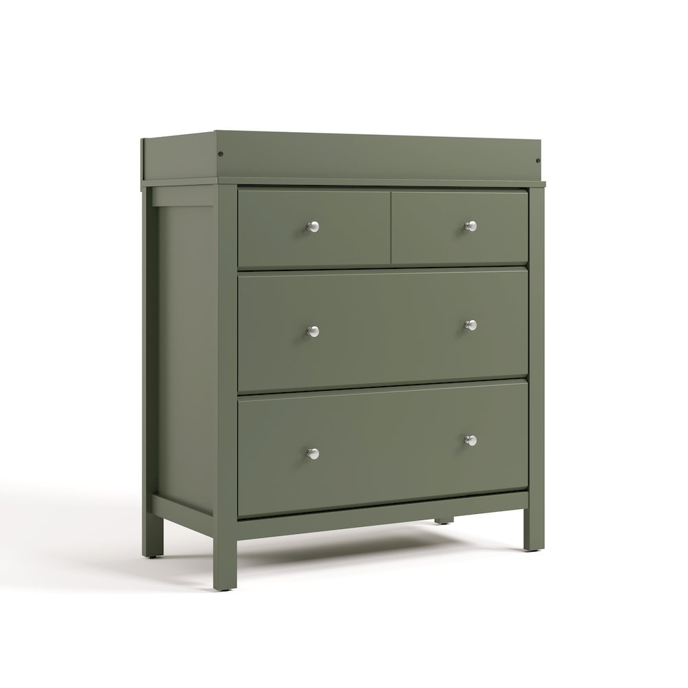Horizon 3 Drawer Chest with Changing Topper - Olive. Picture 1