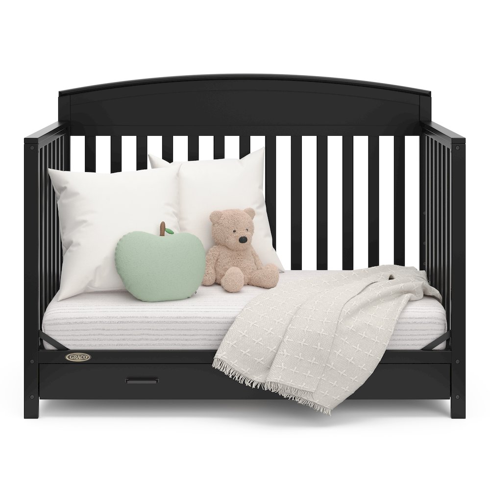 Graco Benton 5-in-1 Convertible Crib with Drawer (Black). Picture 4