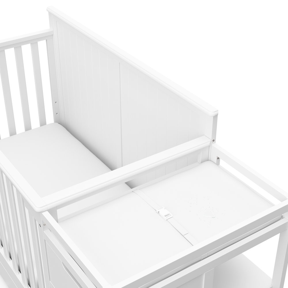 Graco Hadley 5-in-1 Convertible Crib and Changer with Drawer (White). Picture 5