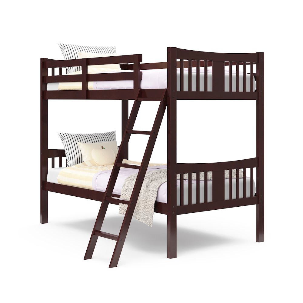 Storkcraft Caribou Twin-over-Twin Bunk Bed (Espresso). Picture 1