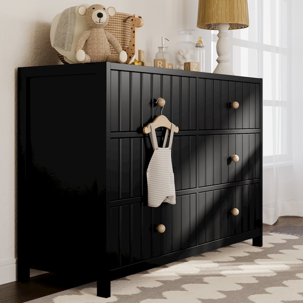 Graco Teddi 6 Drawer Double Dresser (Black). Picture 2
