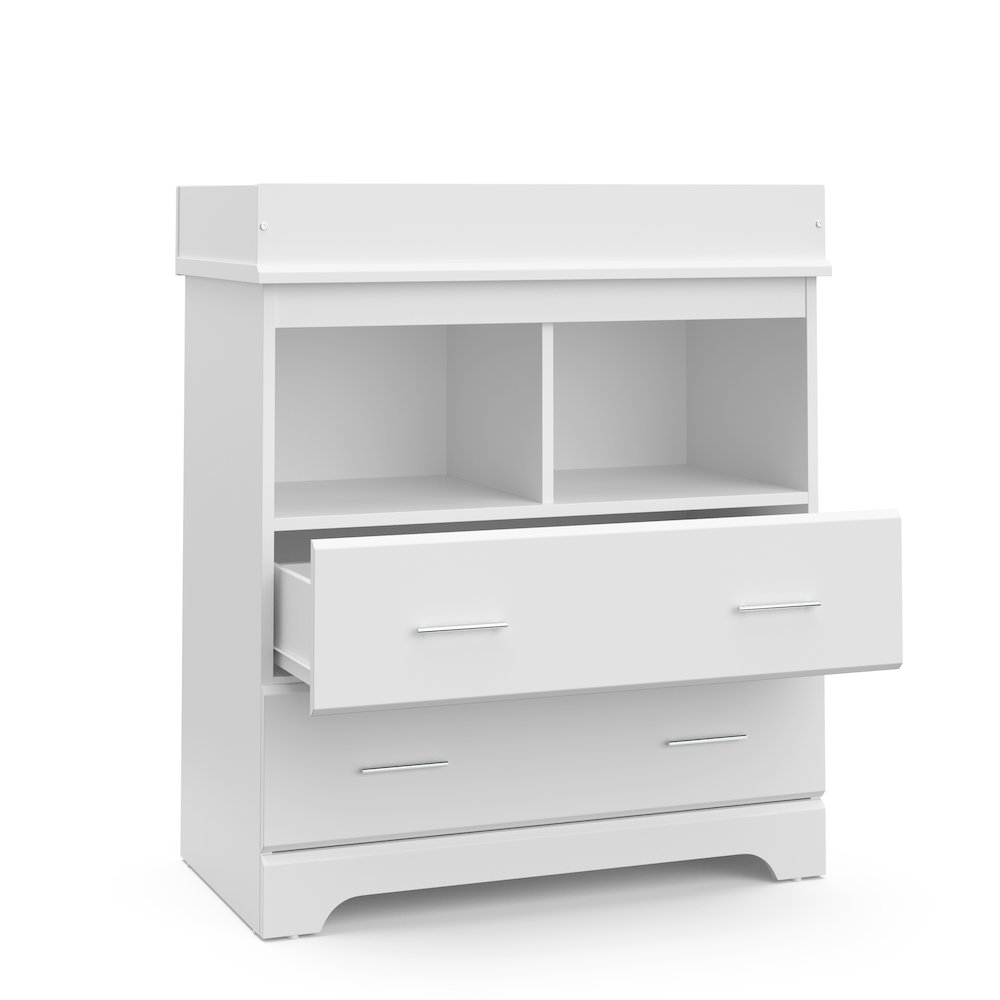 Storkcraft Brookside 2 Drawer Changing Chest - White. Picture 4