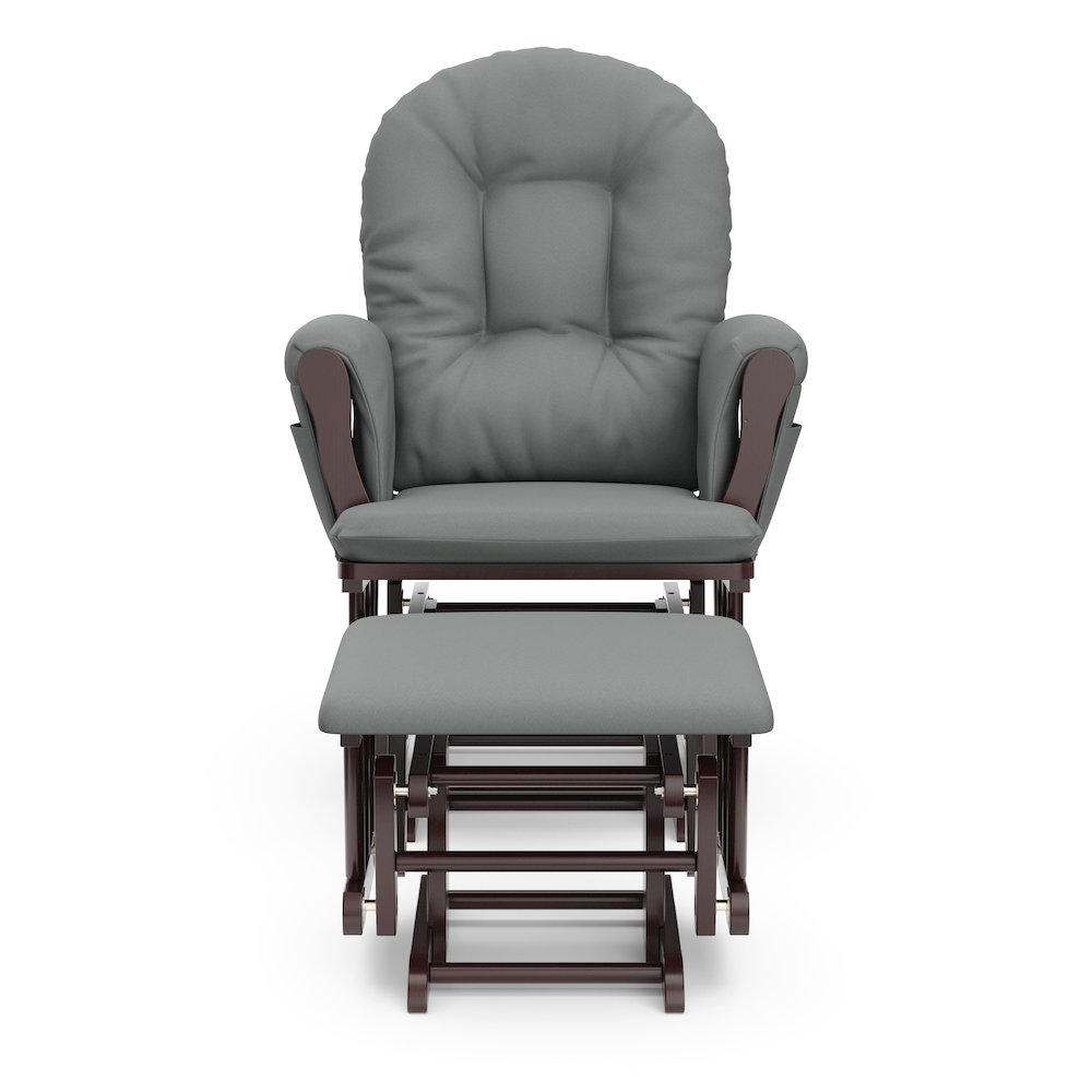 Storkcraft Hoop Glider and Ottoman - Espresso with Gray. Picture 3