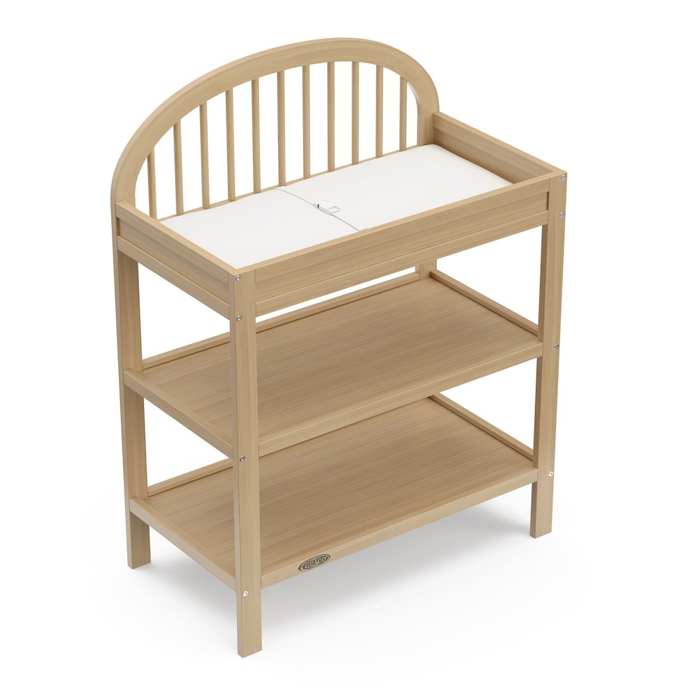 Graco Olivia Changing Table with Water-Resistant Changing Pad (Driftwood). Picture 4