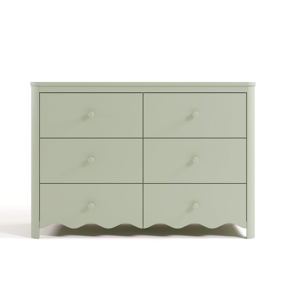 Casablanca 6 Drawer Dresser - Sage. Picture 2