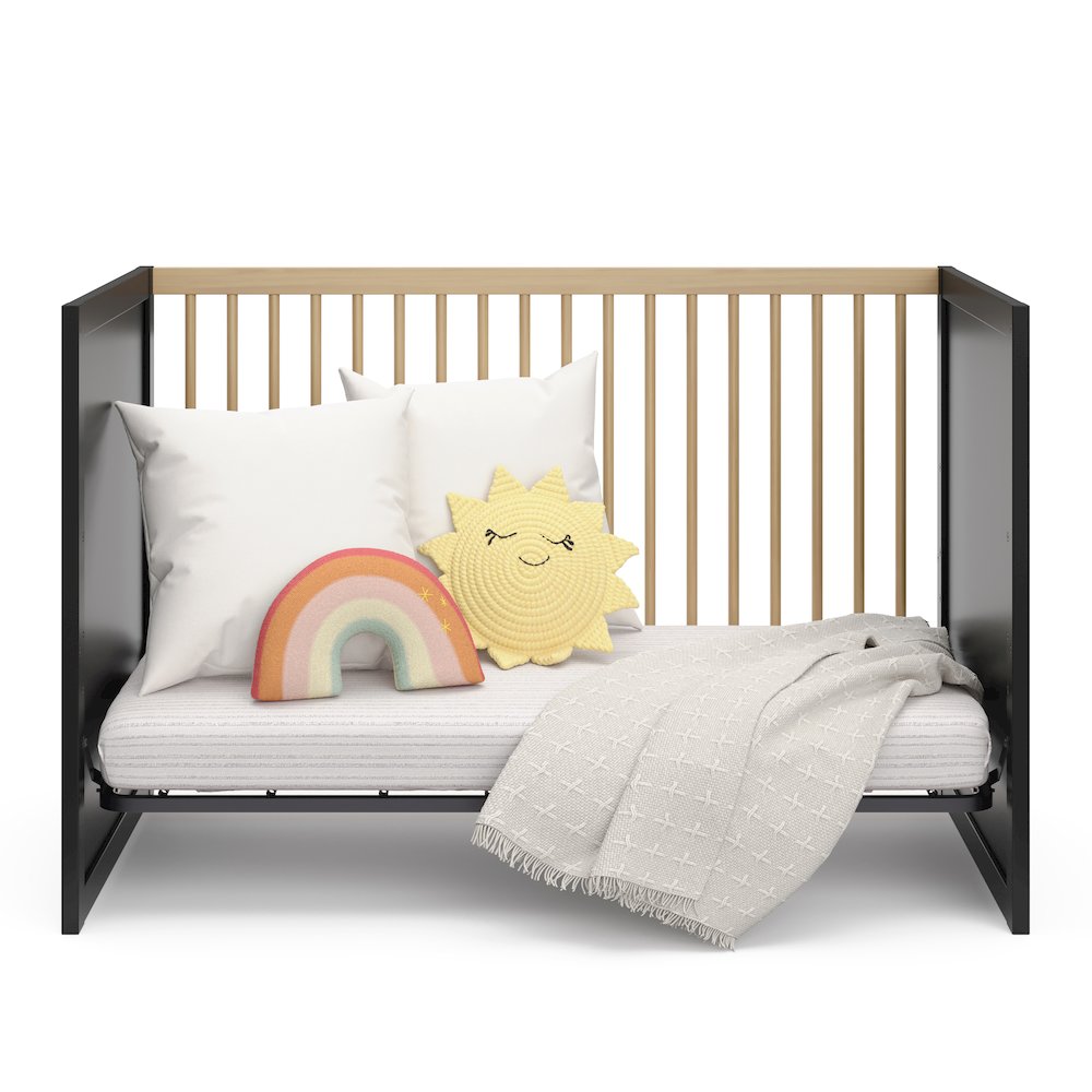 Storkcraft Calabasas 3-in-1 Convertible Crib (Black with Driftwood). Picture 6