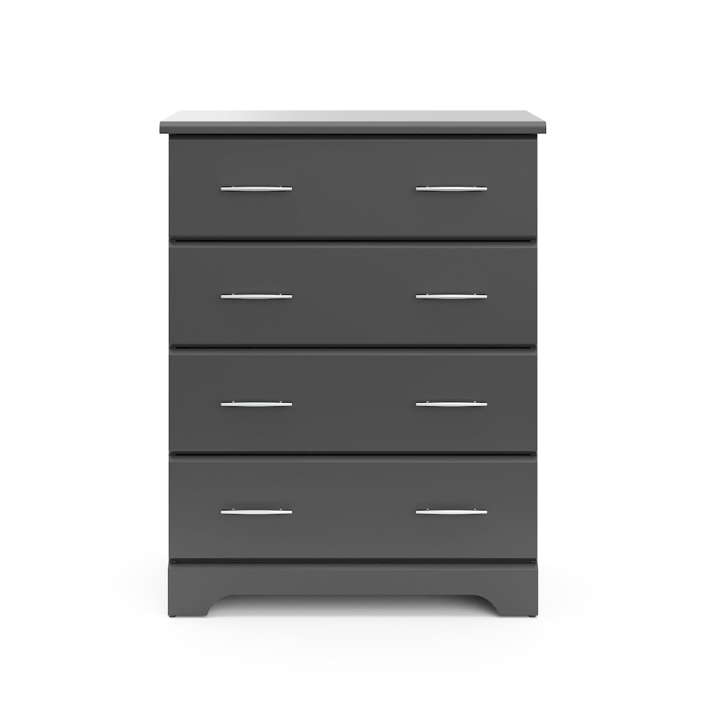 Storkcraft Brookside 4 Drawer Chest (Gray) – GREENGUARD Gold Certified. Picture 5