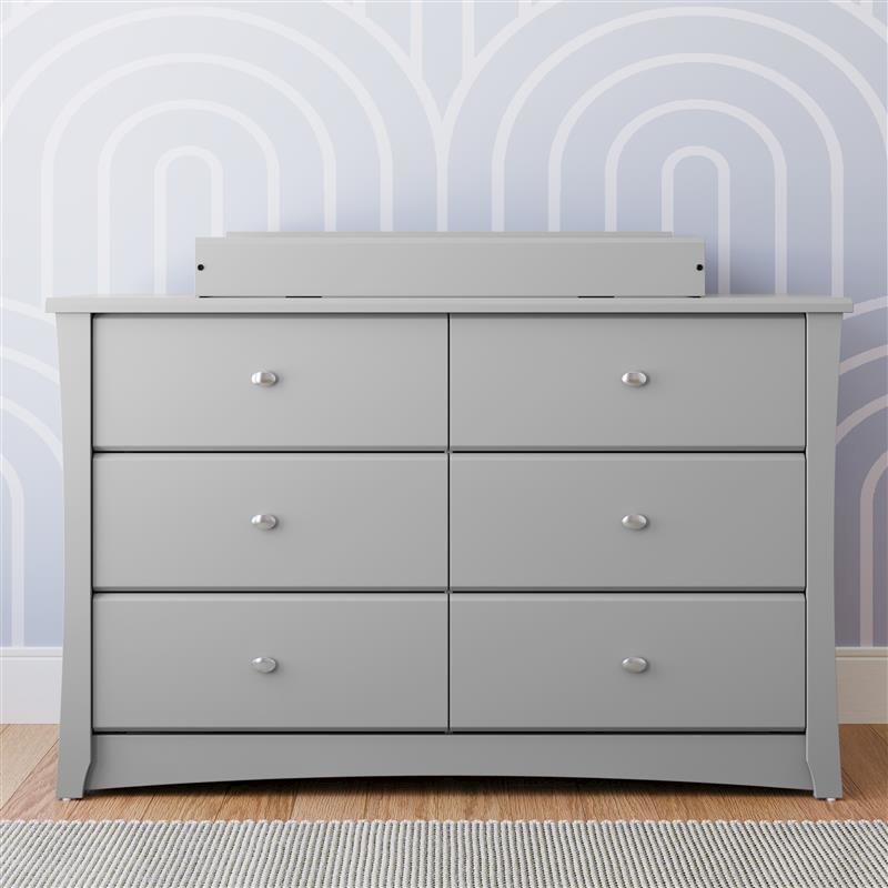 Storkcraft Crescent 6 Drawer Double Dresser (Pebble Gray). Picture 5