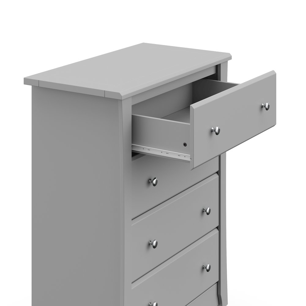 Storkcraft Crescent 4 Drawer Chest (Pebble Gray) – GREENGUARD Gold Certified. Picture 3