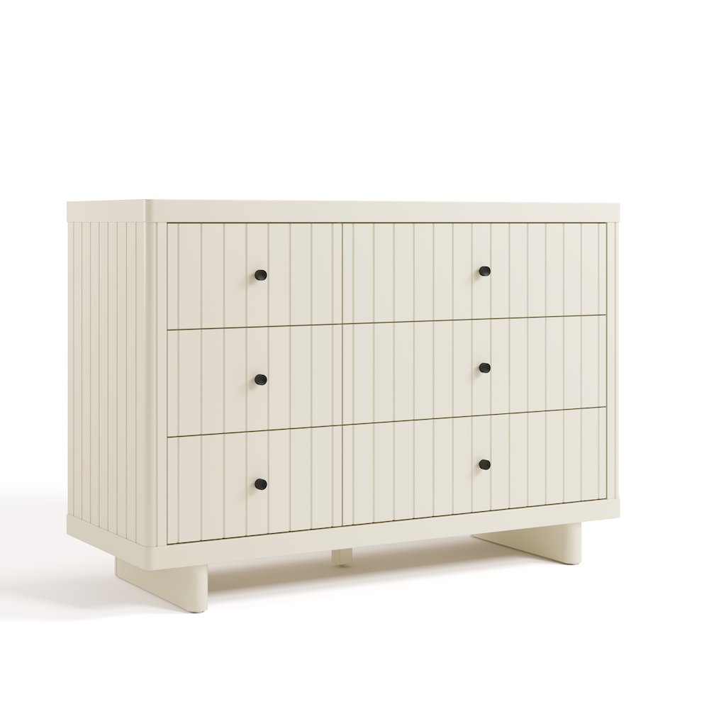Kyoto 6 Drawer Dresser - Frosted Oat. Picture 1