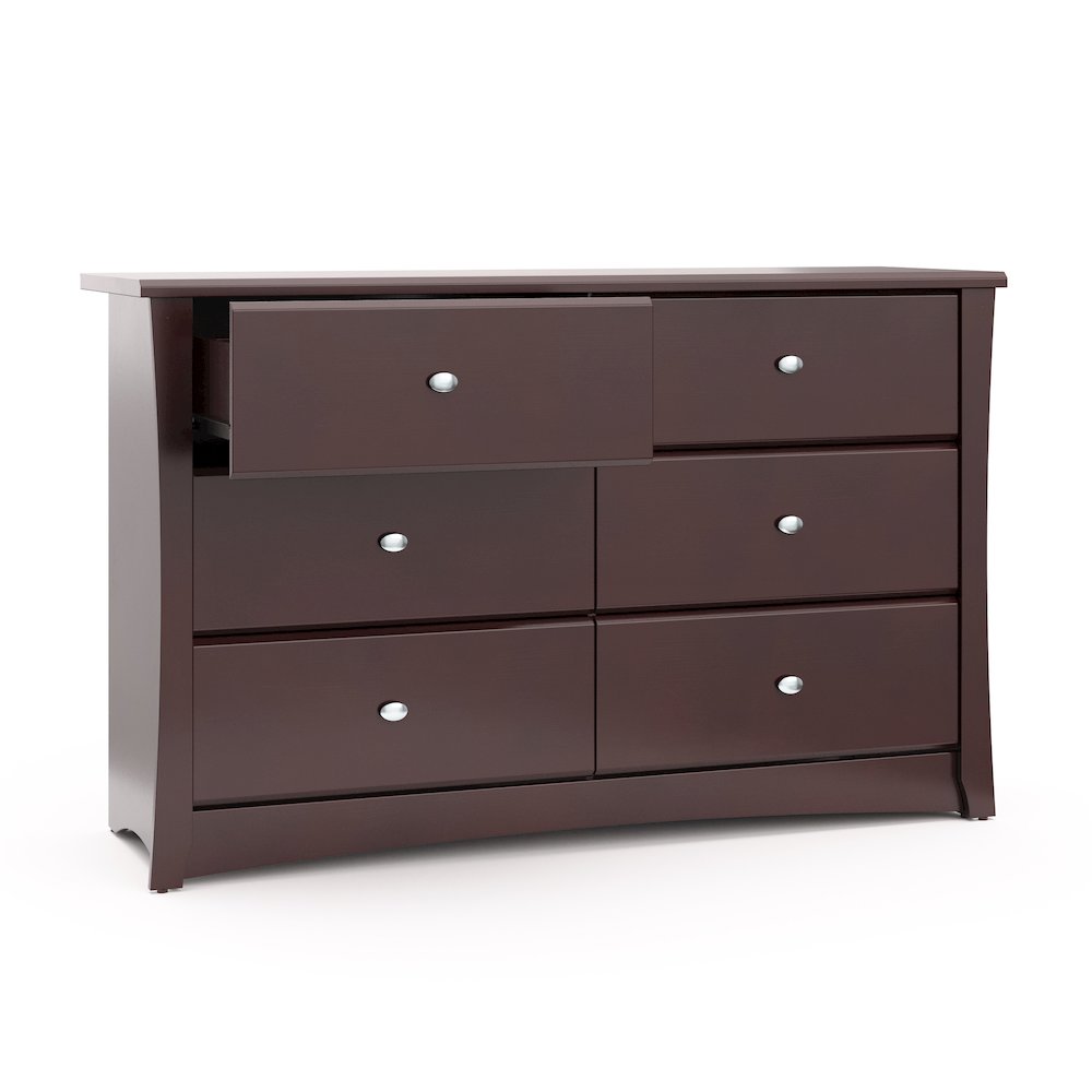 Storkcraft Crescent 6 Drawer Double Dresser (Espresso). Picture 4