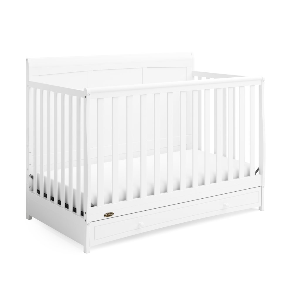 Graco Asheville 4-in-1 Convertible Crib with Drawer (White). Picture 2
