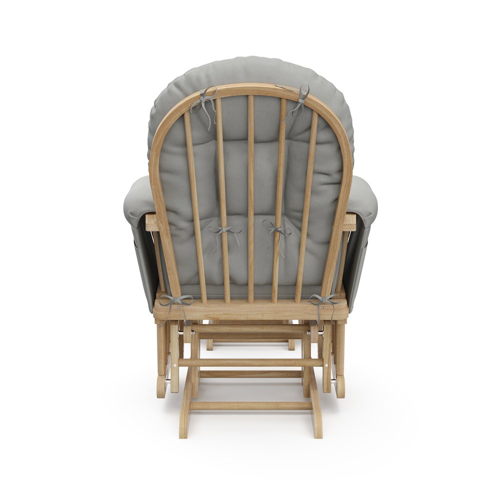 Storkcraft Hoop Glider and Ottoman - Natural with Light Gray. Picture 5