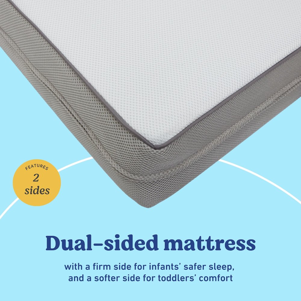 Essentials 6-Inch Mesh Dual-Sided Baby Crib & Toddler Bed Mattress. Picture 6