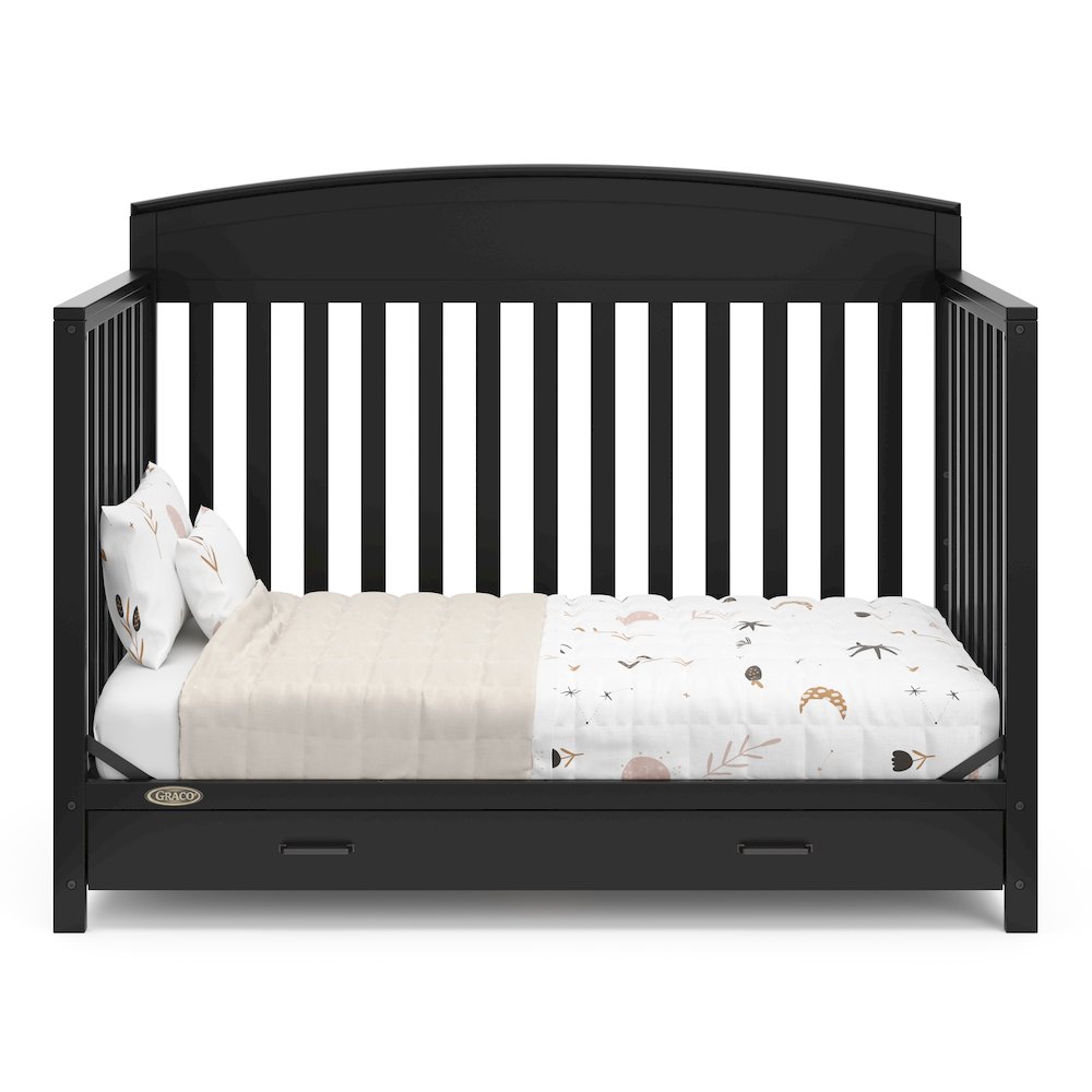 Graco Benton 5-in-1 Convertible Crib with Drawer (Black). Picture 5