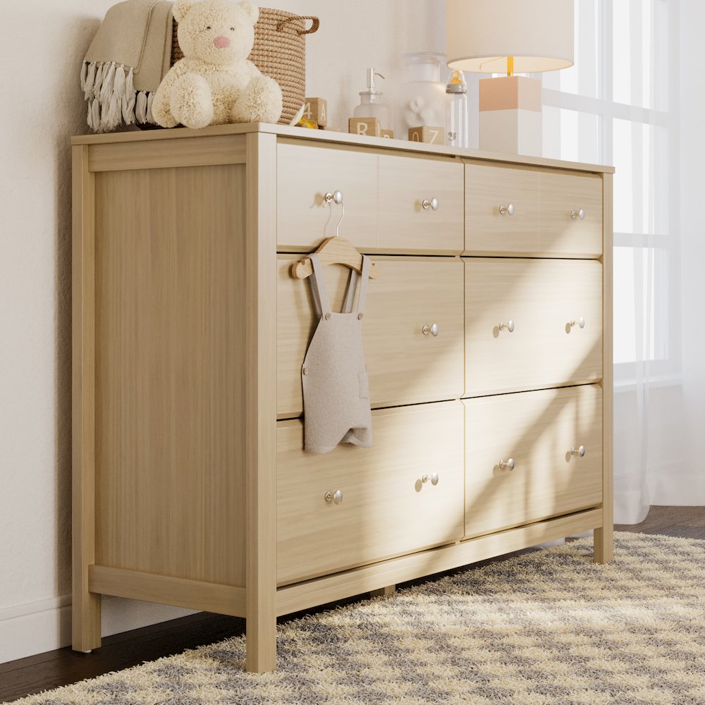 Storkcraft Horizon 6 Drawer Dresser (Driftwood) - GREENGUARD Gold Certified. Picture 2