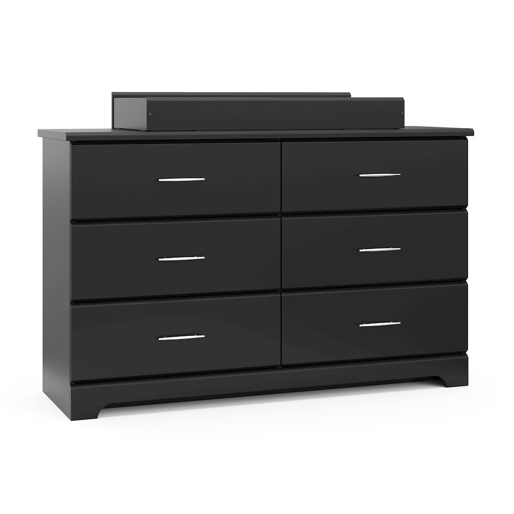 Storkcraft Brookside 6 Drawer Double Dresser (Black) – GREENGUARD Gold Certified. Picture 6