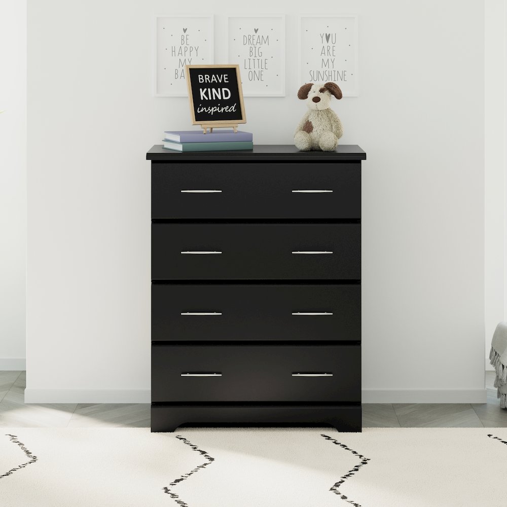 Storkcraft Brookside 4 Drawer Chest (Black) – GREENGUARD Gold Certified. Picture 2