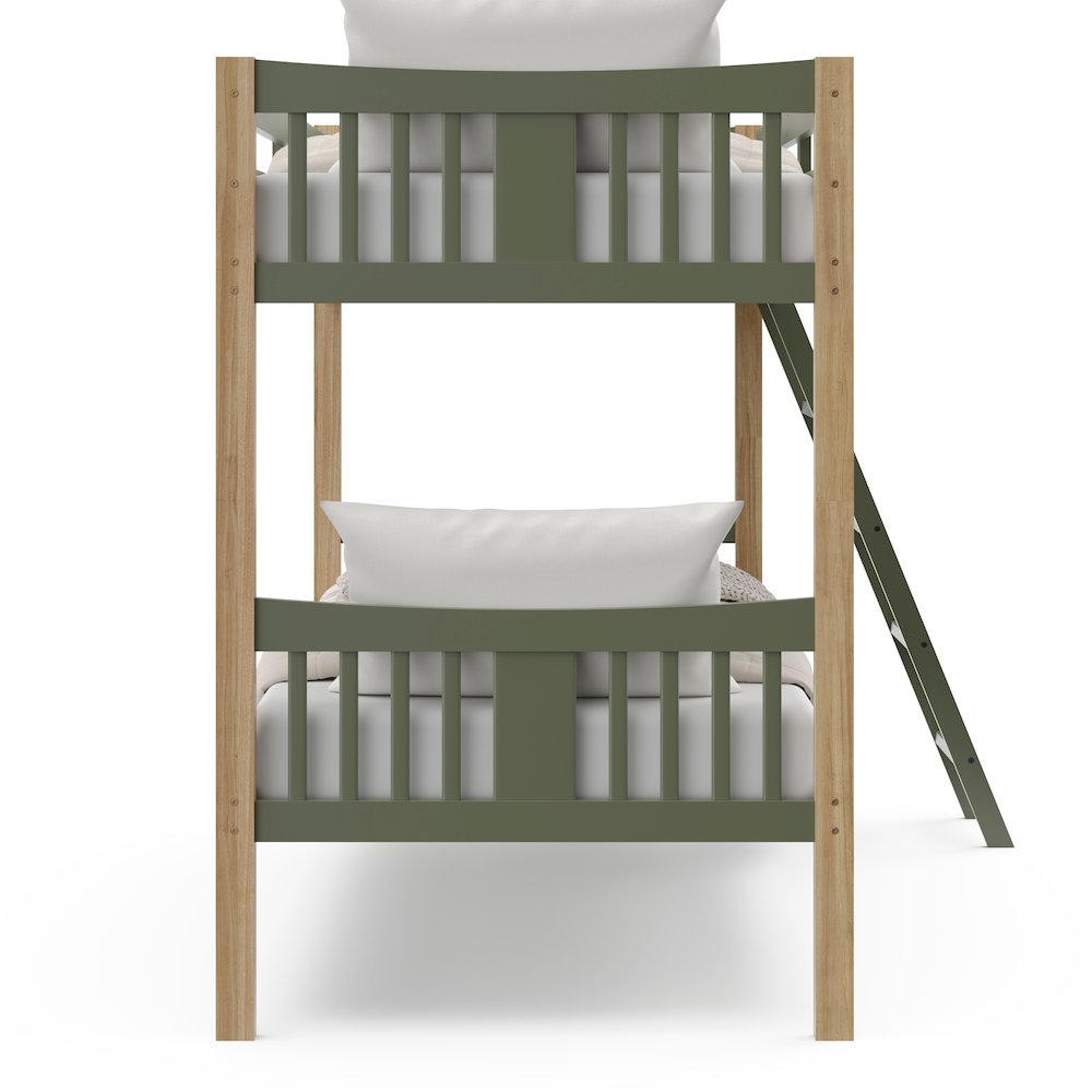 Storkcraft Caribou Twin-over-Twin Bunk Bed (Olive with Natural). Picture 5