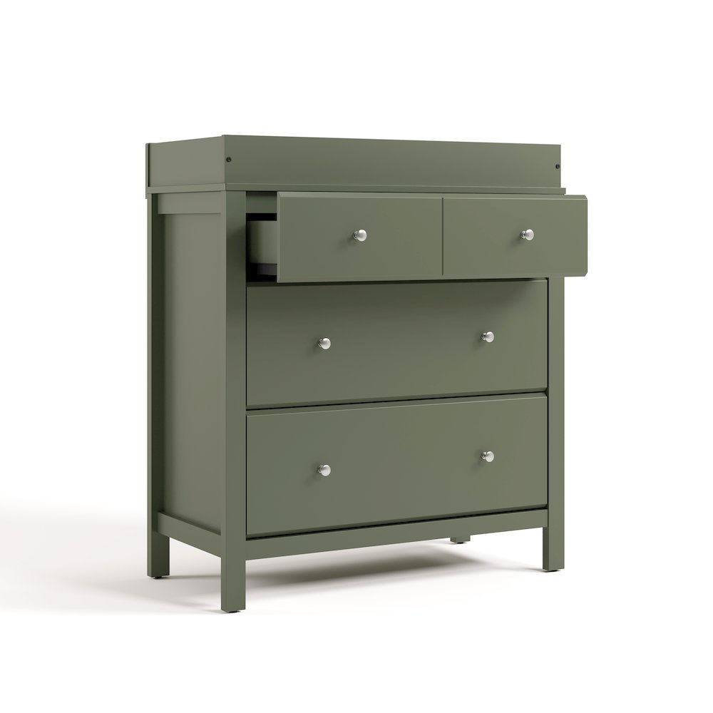 Horizon 3 Drawer Chest with Changing Topper - Olive. Picture 9