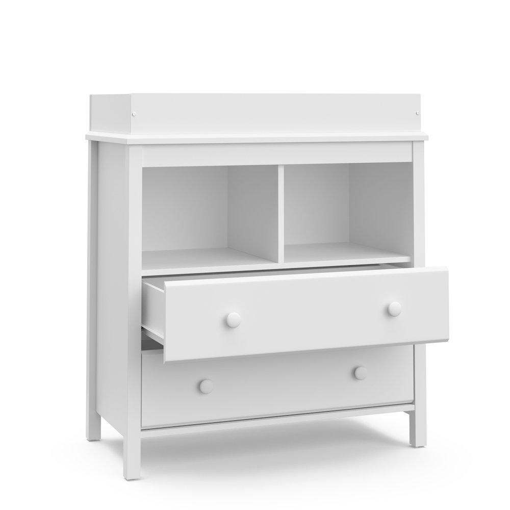 Storkcraft Alpine 2 Drawer Changing Table Chest (White). Picture 4
