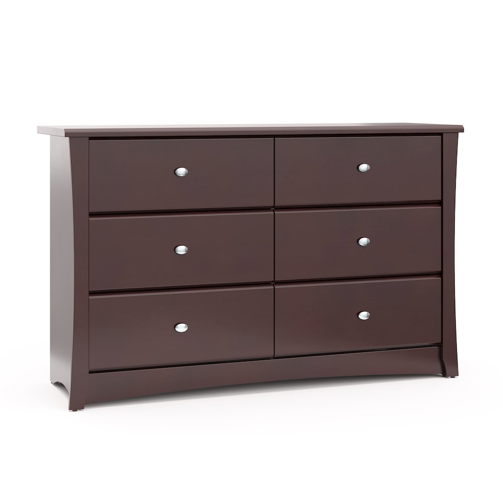 Storkcraft Crescent 6 Drawer Double Dresser (Espresso). Picture 1