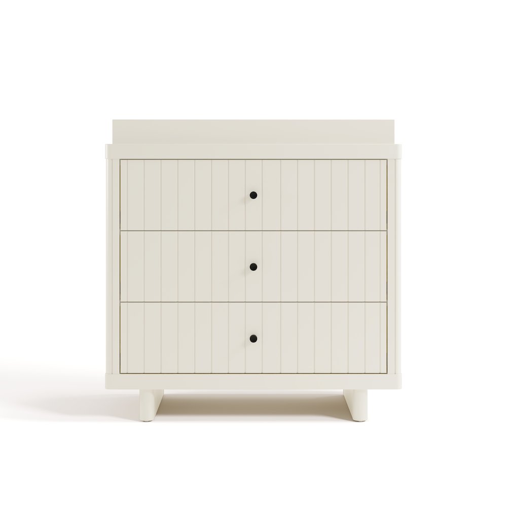 Kyoto 3 Drawer Chest with Topper - Frosted Oat. Picture 2