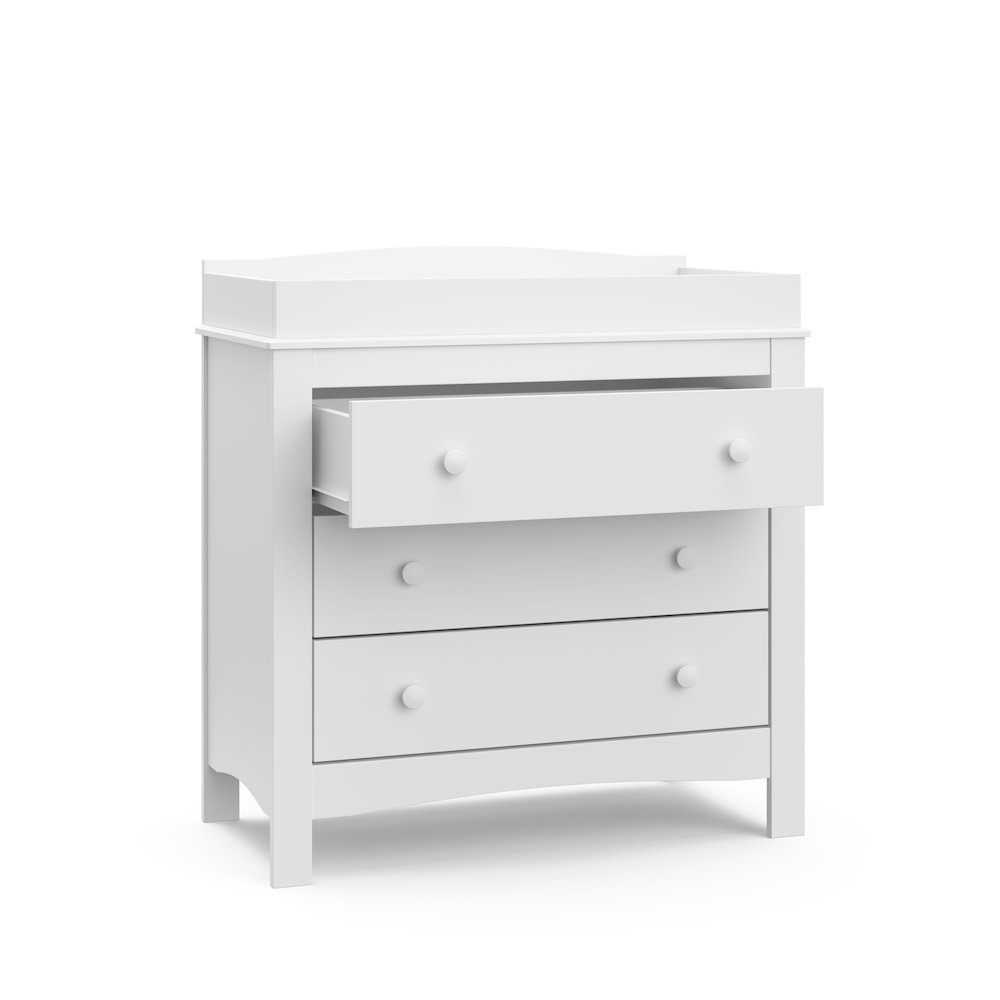 Graco Noah 3 Drawer Chest with Changing Topper (White). Picture 6