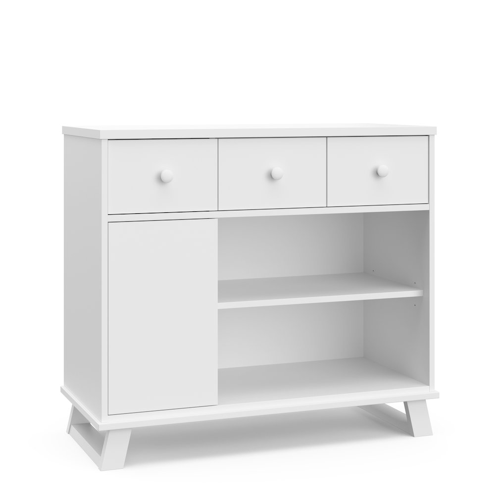 Storkcraft Modern Nursery Changing Table Dresser - White. Picture 3