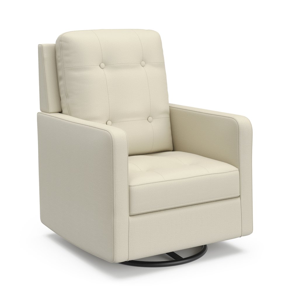 Storkcraft Beckett Upholstered Nursery Swivel Glider (Pearl). Picture 1
