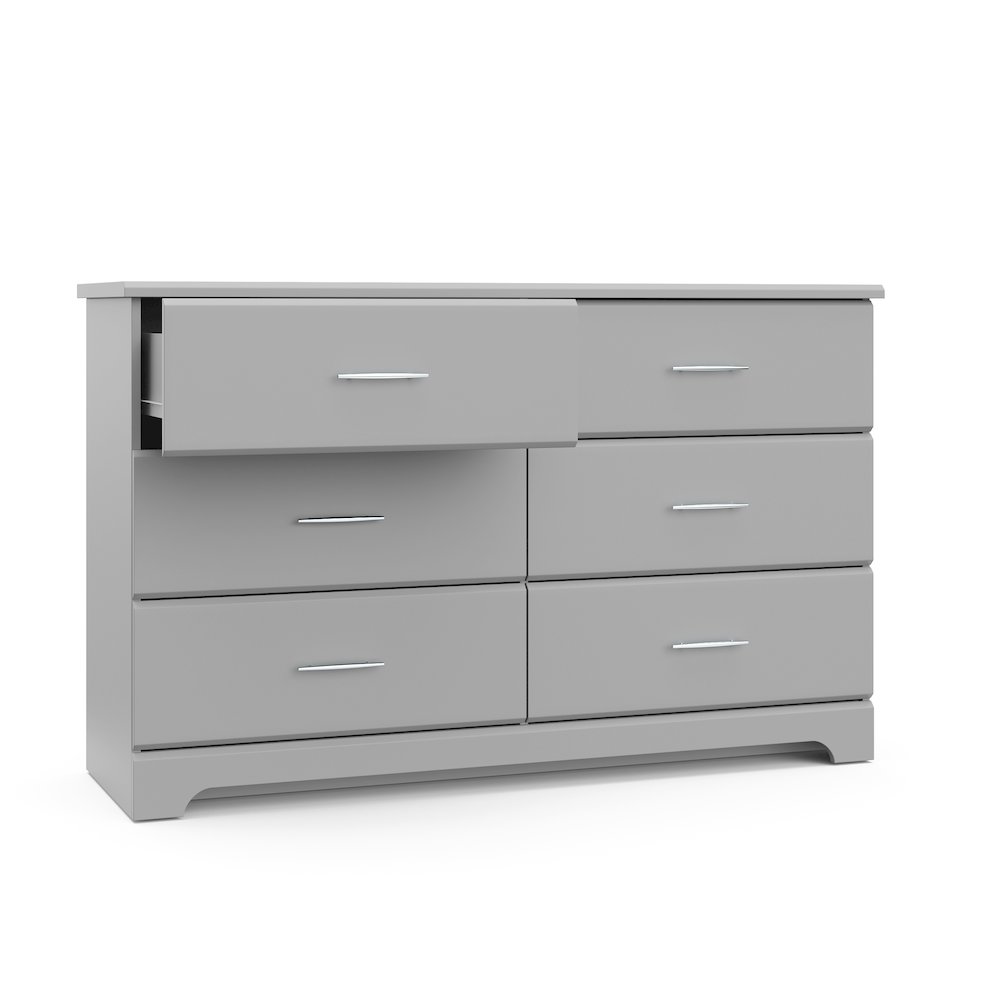 Storkcraft Brookside 6 Drawer Double Dresser (Pebble Gray). Picture 3