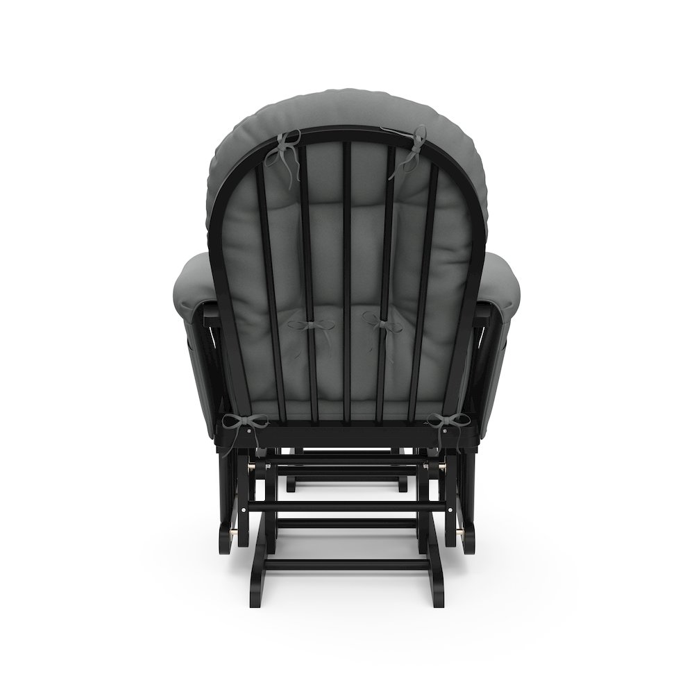 Storkcraft Hoop Glider and Ottoman - Black with Gray. Picture 3