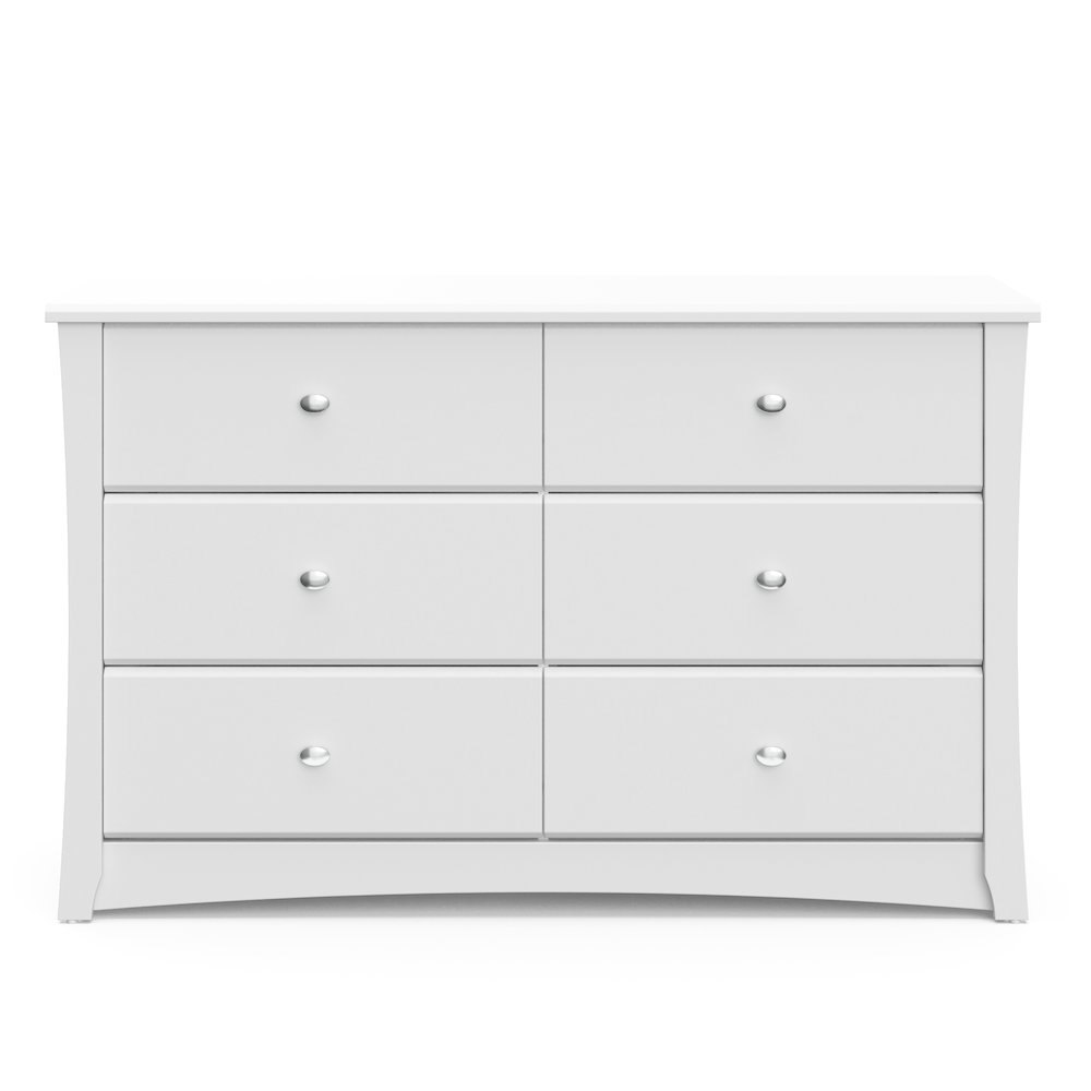 Storkcraft Crescent 6 Drawer Double Dresser (White) – GREENGUARD Gold Certified. Picture 3
