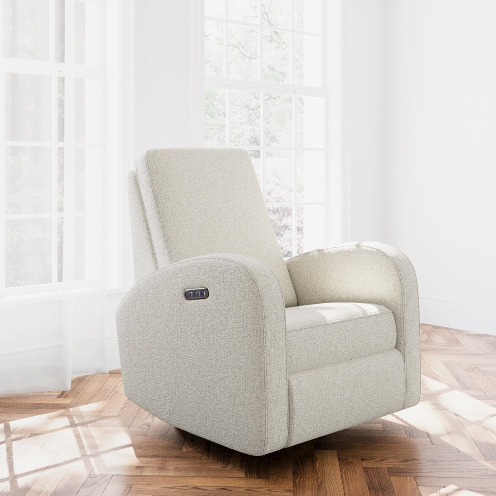 Storkcraft Santa Monica Power Recliner Swivel Glider (Dune Basketweave). Picture 2