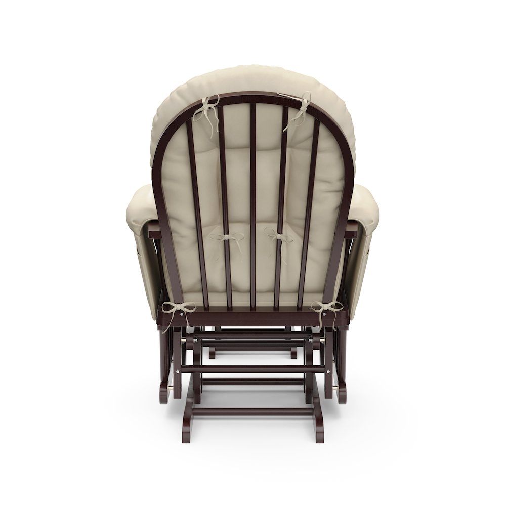 Storkcraft Hoop Glider and Ottoman - Espresso with Beige. Picture 6