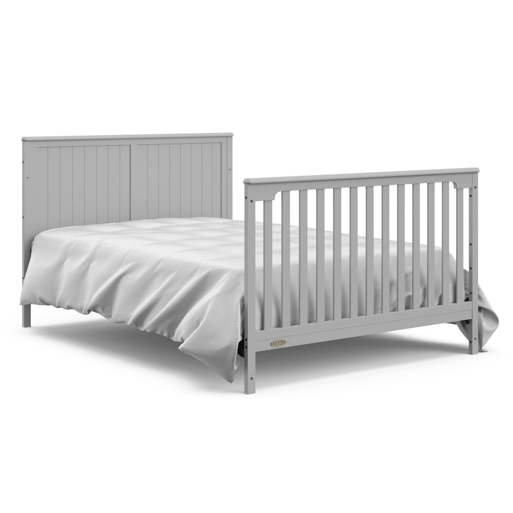 Graco Hadley 5-in-1 Convertible Crib and Changer with Drawer (Pebble Gray). Picture 8