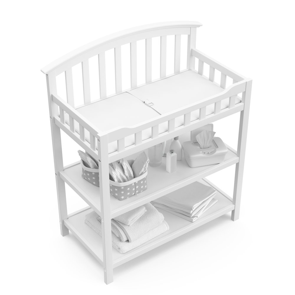 Graco Changing Table with Water-Resistant Changing Pad (White). Picture 3