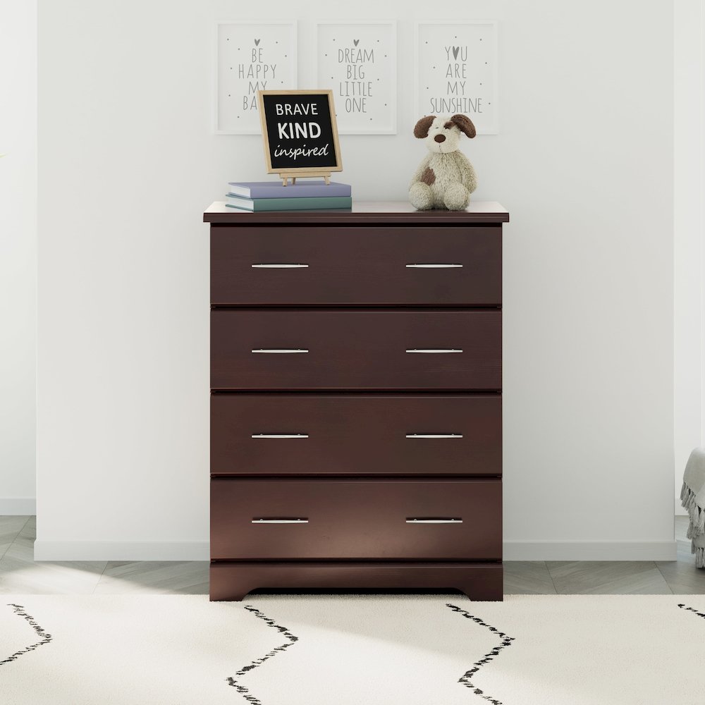 Storkcraft Brookside 4 Drawer Chest (Espresso) – GREENGUARD Gold Certified. Picture 2